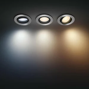 Philips Hue Milliskin spot encastré LED 3 pièces rond alu^ Spots Encastrés Connectés