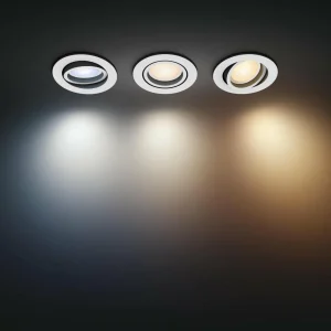 Philips Hue Milliskin spot encastré LED 3 pièces rond blanc^ Spots Encastrés Connectés