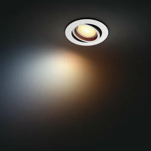 Philips Hue Milliskin spot encastré LED rond, blanc^ Spots Encastrés Connectés