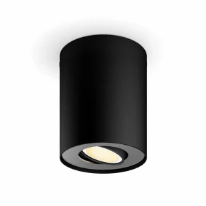 Philips Hue Pillar Downlight LED, interrupteur à variateur, noir^ Spots Connectés