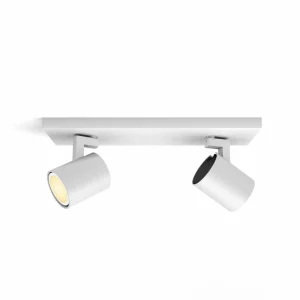 Philips Hue Runner Spot LED, 2 lampes, interrupteur à variateur, blanc^ Spots Connectés