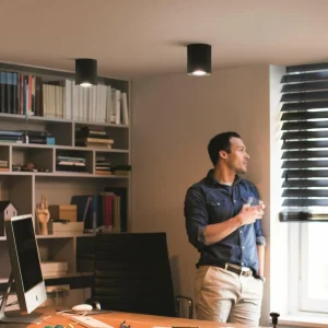 Philips Hue White Ambiance Pillar downlight LED, noir^ Spots Connectés