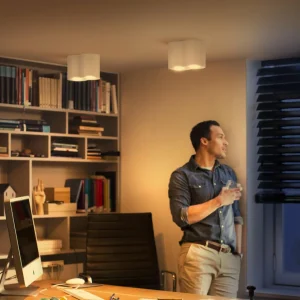 Philips Hue White Ambiance Pillar spot LED à 2 lampes, blanc^ Spots Connectés
