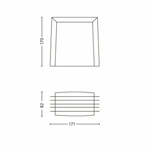 Philips myGarden Shades applique E27 grise^ Appliques Murales Extérieures