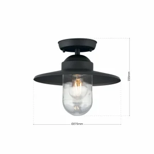ORION Plafonnier d'extérieur Edward, anthracite, Ø 27,5 cm, aluminium^ Plafonniers D'Extérieur