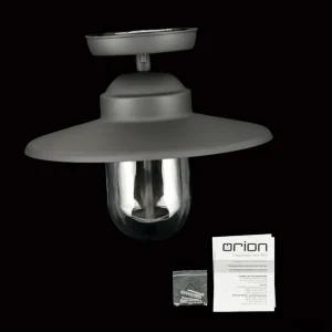 ORION Plafonnier d'extérieur Edward, anthracite, Ø 27,5 cm, aluminium^ Plafonniers D'Extérieur