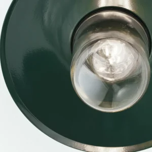 ORION Plafonnier d'extérieur Edward, vert, Ø 27,5 cm, aluminium/verre^ Plafonniers D'Extérieur