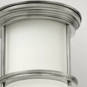 Quintiesse Plafonnier d'extérieur Hadrian Mini, nickel antique/blanc opale^ Plafonniers D'Extérieur