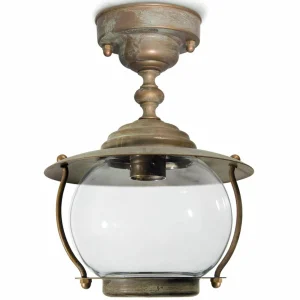Moretti Luce Plafonnier en laiton vieilli Olivia^ Plafonniers D'Extérieur