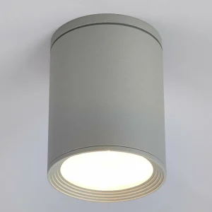 Lucande Plafonnier rond Minna gris argenté^ Plafonniers D'Extérieur