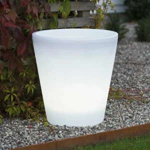 Konstsmide Pot de fleurs LED Assisi éclairé Ø 37 cm^ Lampes Décoratives