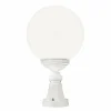 LCD Potelet 1131 avec abat-jour sphérique, blanc^ Potelets Extérieurs