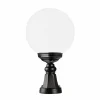 LCD Potelet 1141 avec abat-jour sphérique, noir/blanc^ Potelets Extérieurs