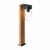 Brilliant Potelet Cabar aspect bois avec abat-jour en verre^ Potelets Extérieurs