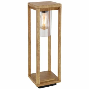 Globo Potelet Candela en aspect bois, hauteur 50 cm^ Potelets Extérieurs