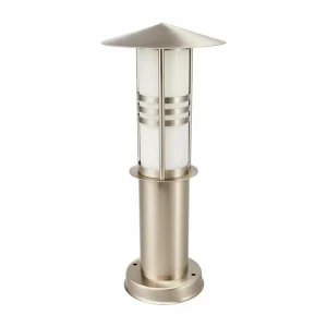 Lindby Potelet en acier inoxydable Erina, 40 cm^ Potelets Extérieurs