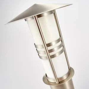 Lindby Potelet en acier inoxydable Erina, 40 cm^ Potelets Extérieurs