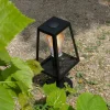 LUTEC Potelet Fia en noir mat avec verre transparent^ Potelets Extérieurs