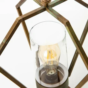 Moretti Luce Potelet Gemstone 3455, laiton ancien/transparent^ Potelets Extérieurs