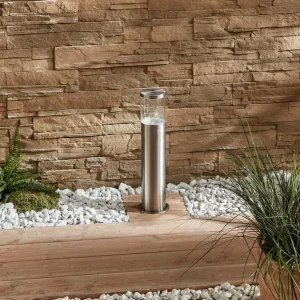Lindby Potelet Hanneli en inox, rond^ Potelets Extérieurs