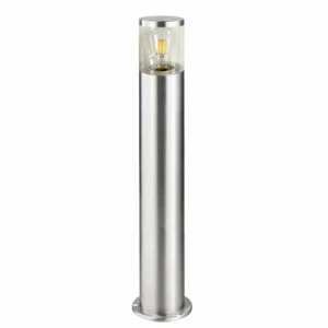 Lindby Potelet Hanneli en inox, rond^ Potelets Extérieurs