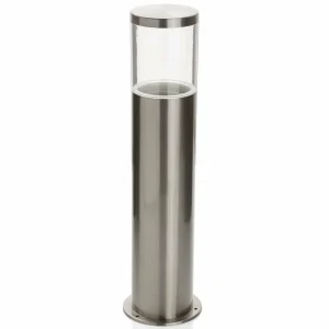 Lindby Potelet Hanneli en inox, rond^ Potelets Extérieurs