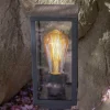 Eco-Light Potelet Karo, 55 cm, décor bois^ Potelets Extérieurs