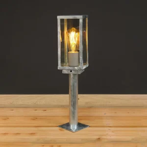 Eco-Light Potelet Karo, détecteur crépusculaire, 55 cm, zinc^ Potelets Extérieurs