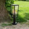 LUTEC Potelet Pine en aluminium et verre, IP44^ Potelets Extérieurs