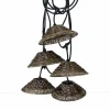 PR Home Guirlande lumineuse d'extérieur Lisen, aspect rotin, à 5 lampes^ Lampes Décoratives