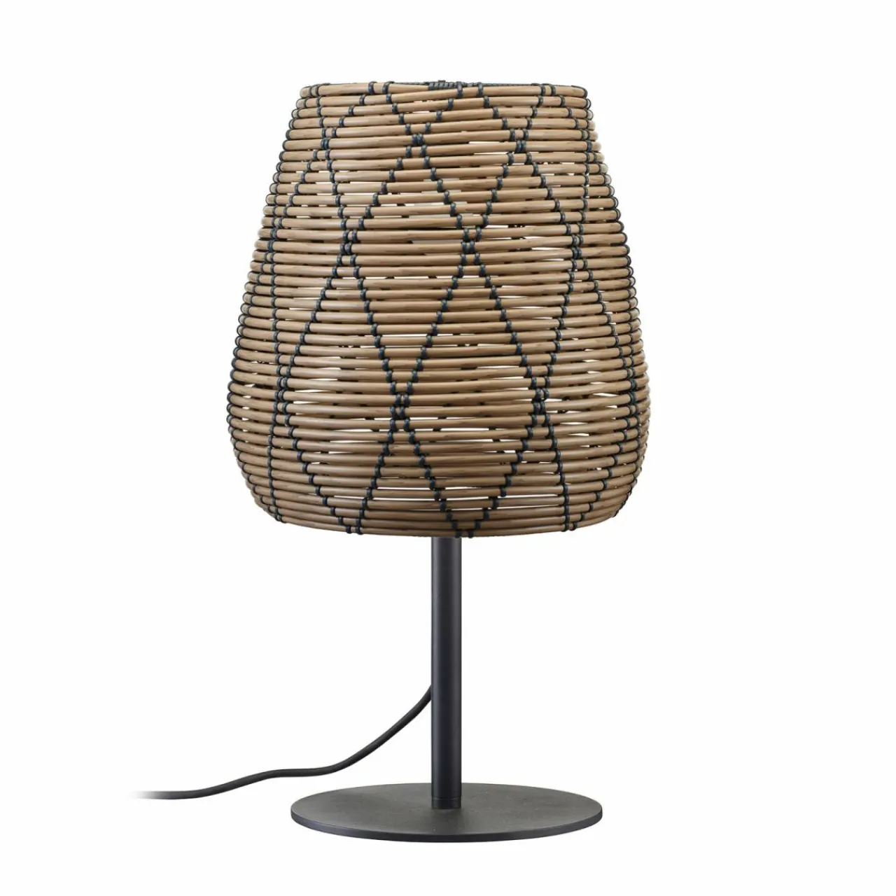 PR Home Lampe de terrasse Agnar Lollo, gris, aspect rotin, 71 cm^ Luminaires De Terrasse