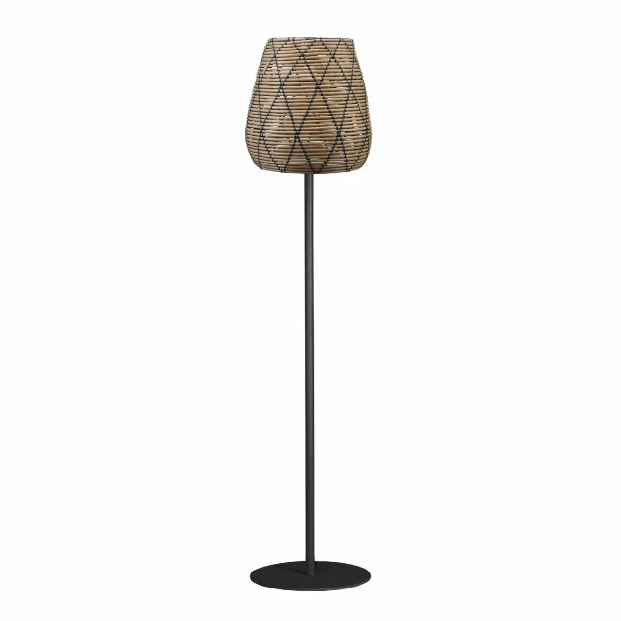 PR Home Lampe de terrasse Agnar Lollo, gris, aspect rotin, 154cm^ Luminaires De Terrasse