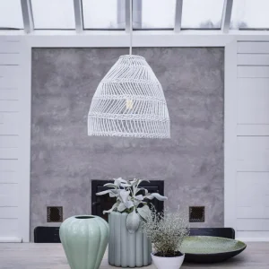 PR Home Maja Outdoor Suspension en rotin blanc Ø 53cm^ Suspensions D'Extérieur