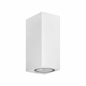 PRIOS applique d'extérieur Tetje, blanc, angulaire, 16 cm, set de 4 pièces^ Appliques Murales Extérieures