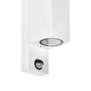 PRIOS applique d'extérieur Tetje, blanc, angulaire, capteur, set de 2^ Appliques D'Extérieur Avec Détecteur