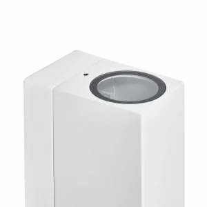 PRIOS applique d'extérieur Tetje, blanc, angulaire, capteur, set de 2^ Appliques D'Extérieur Avec Détecteur