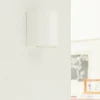 PRIOS applique d'extérieur Tetje, blanc, rond, 10 cm, set de 4 pièces^ Appliques Murales Extérieures
