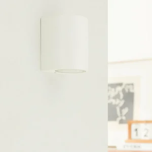 PRIOS applique d'extérieur Tetje, blanc, rond, 10 cm, set de 4 pièces^ Appliques Murales Extérieures