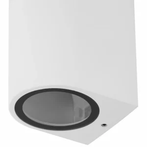 PRIOS applique d'extérieur Tetje, blanc, rond, 10 cm, set de 4 pièces^ Appliques Murales Extérieures