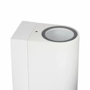 PRIOS applique d'extérieur Tetje, blanc, rond, capteur, lot de 2^ Appliques D'Extérieur Avec Détecteur
