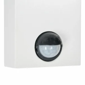 PRIOS applique d'extérieur Tetje, blanc, rond, capteur, lot de 2^ Appliques D'Extérieur Avec Détecteur