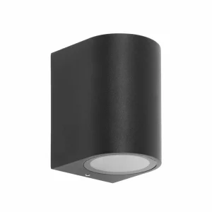 PRIOS applique d'extérieur Tetje, noir, rond, 10 cm, set de 4 pièces^ Appliques Murales Extérieures