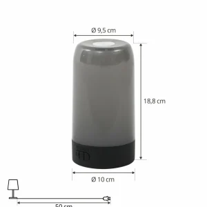 PRIOS lampe de table LED rechargeable Valtari, blanc, USB, RVB^ Lampes Décoratives