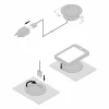Hera Prise chargeur, ronde, noire, Qi et 1 USB^ Matériel Électrique