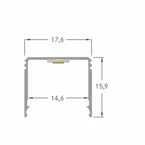 BRUMBERG Profil de montage LED One, aluminium, haut, 3 mètres^ Lampes Décoratives