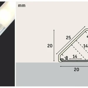 Paulmann Profil Delta pour bandes LED Your LED, 1m^ Lampes Décoratives