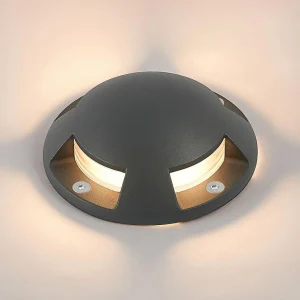 Lindby Projecteur de sol LED Huban, 15 cm, à 4 lampes, anthracite^ Appliques Murales Extérieures