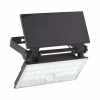 Brilliant Projecteur mural solaire à LED pour l'extérieur Luton Sensor, noir, L 19^ Lampes Solaires Avec Détecteur