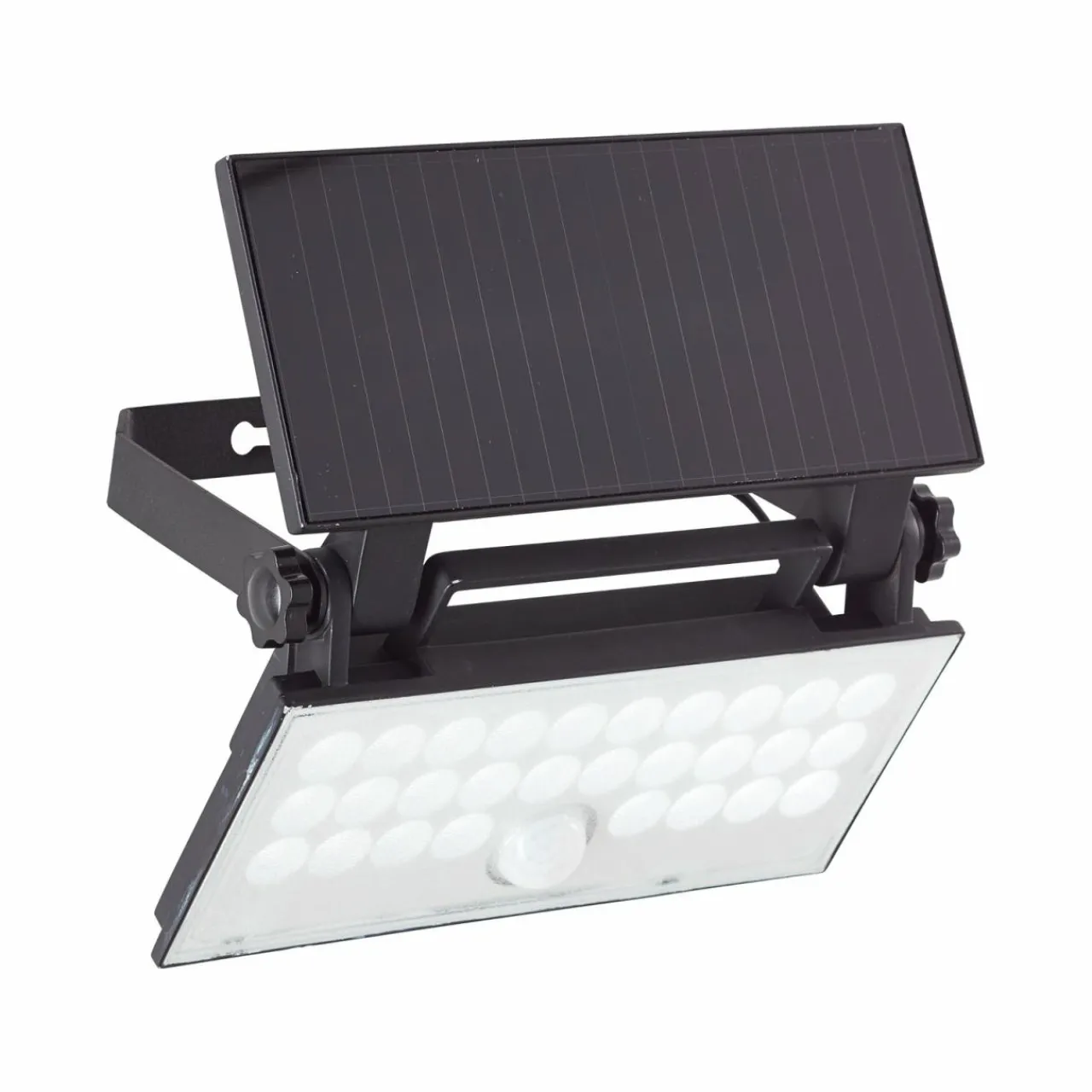 Brilliant Projecteur mural solaire à LED pour l'extérieur Luton Sensor, noir, L 19^ Lampes Solaires Avec Détecteur