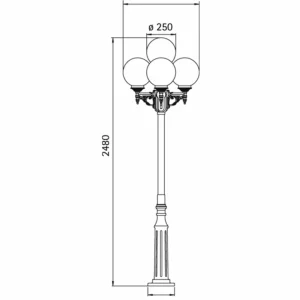 Albert Leuchten Ravissant chandelier blanc-or 165 à 4 lampes^ Lampadaires D'Extérieur